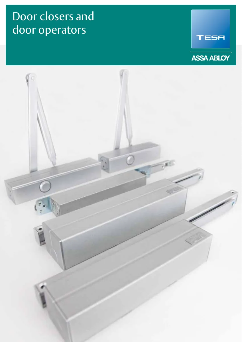 TESA Door closers and operators — English cover, first page
