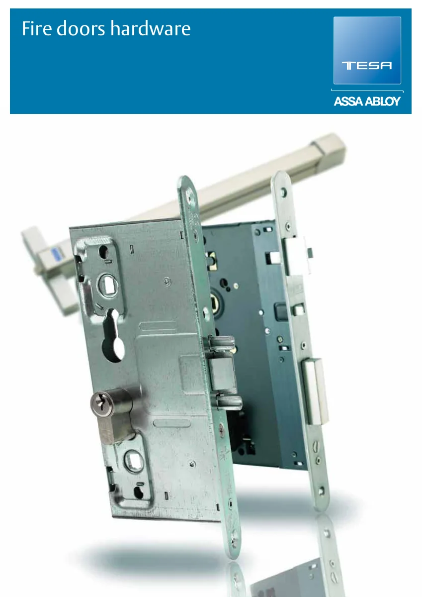 TESA Fire door hardware — English cover, first page